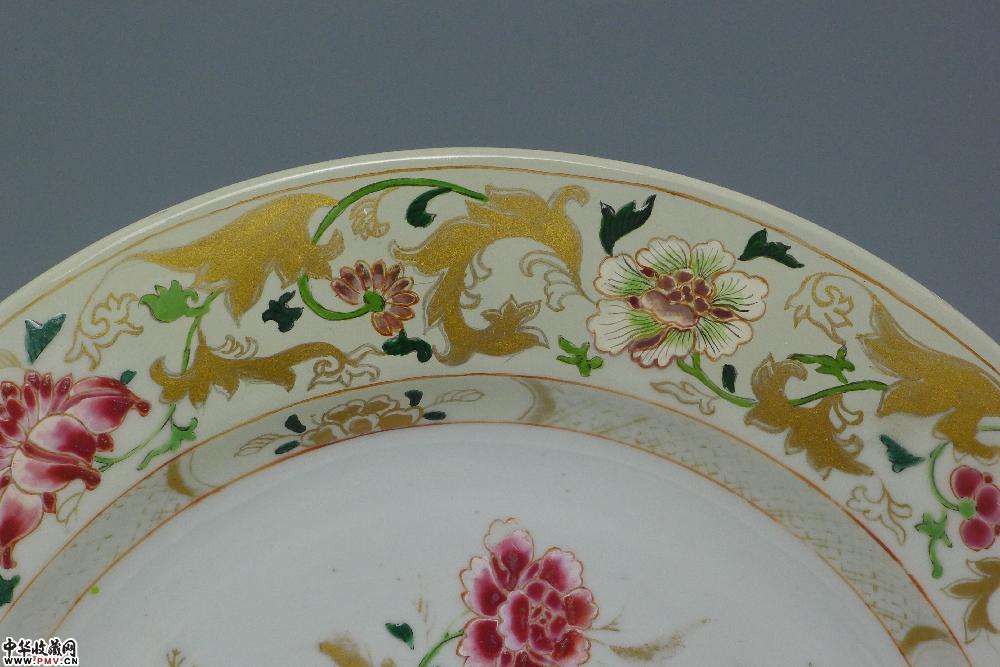 清乾隆景德景德镇窑粉彩描金牡丹纹大盘藏家展厅收藏资讯|艺术家|书画家