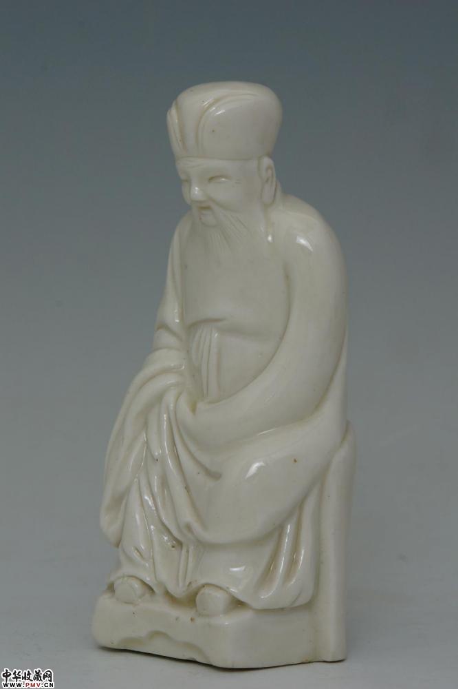 清中期德化窑白釉孔子像