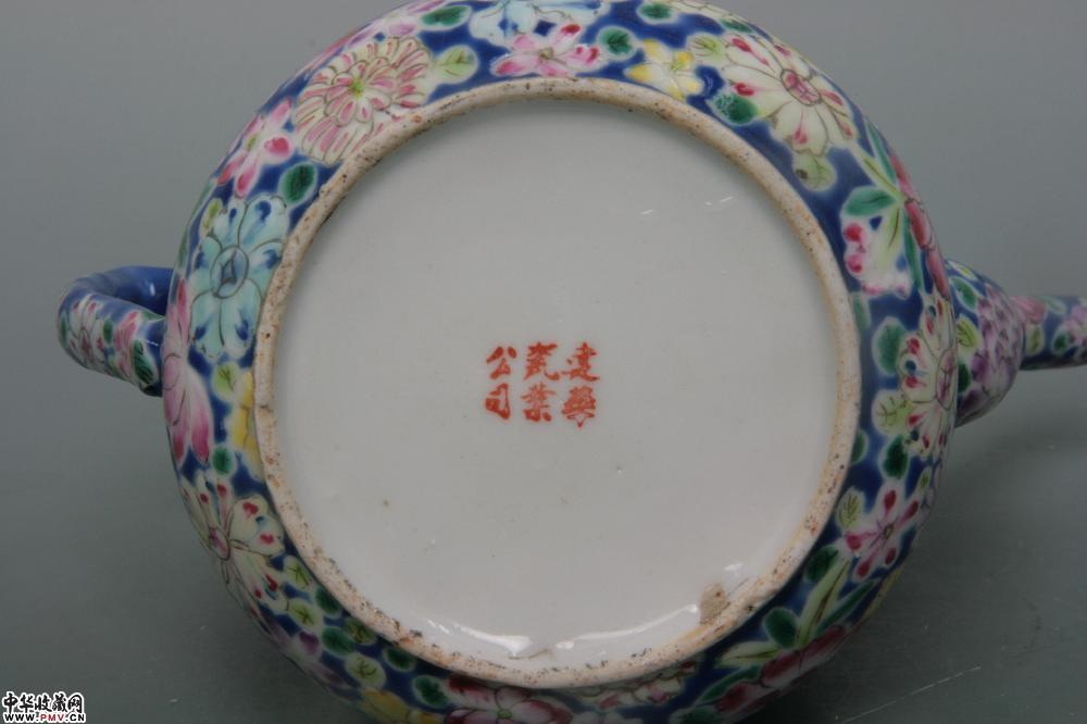 民国景德镇窑粉彩百花不露地茶壶藏家展厅收藏资讯|艺术家|书画家|书画
