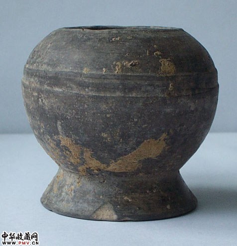 良渚黑陶高足器