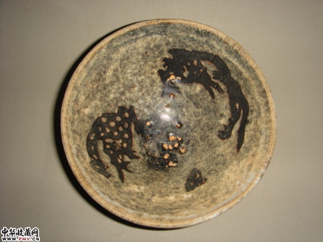 元吉州窑双风盏