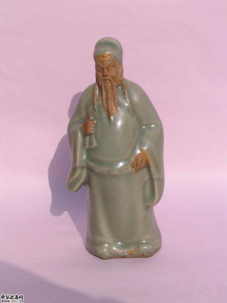 元龙泉窑露胎人物塑像