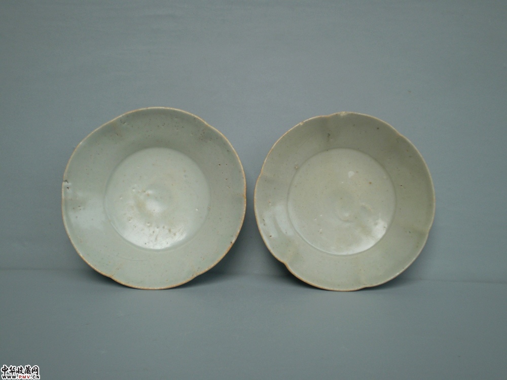 北宋影青葵口盘（一对）