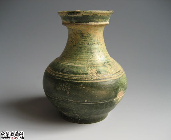 汉绿釉陶壶
