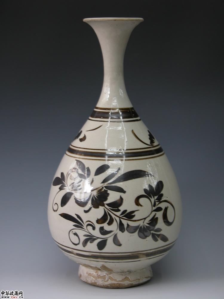 金磁州窑玉壶春瓶