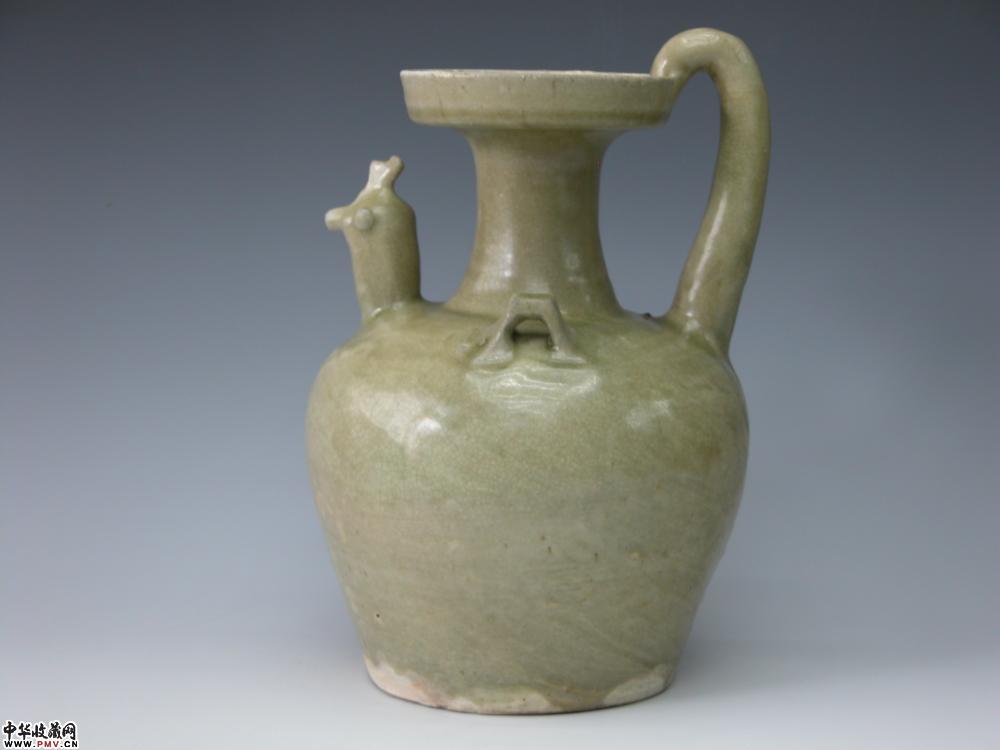 南北朝青釉鸡首壶