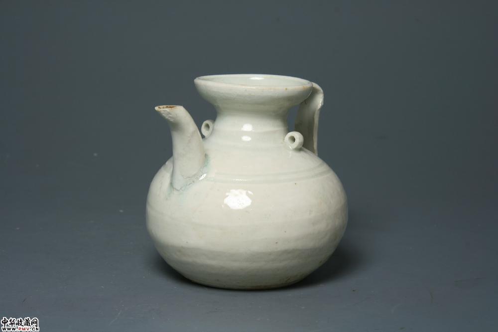 北宋景德镇窑青白釉双系盘口执壶