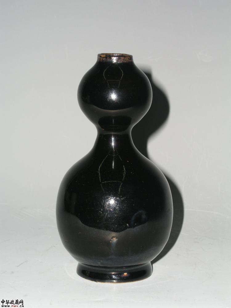 金当阳裕黑釉葫芦瓶