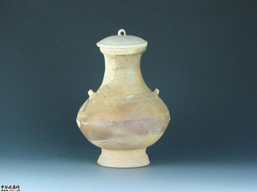 晋 双系穿带青釉盖罐