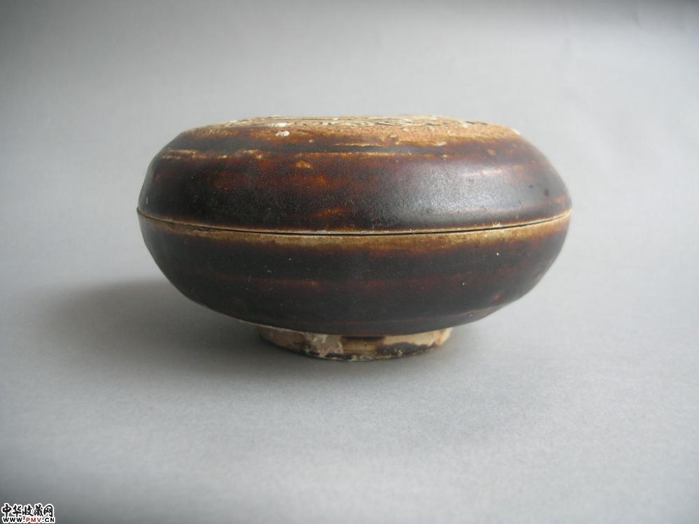 宋吉州窑印花盒2