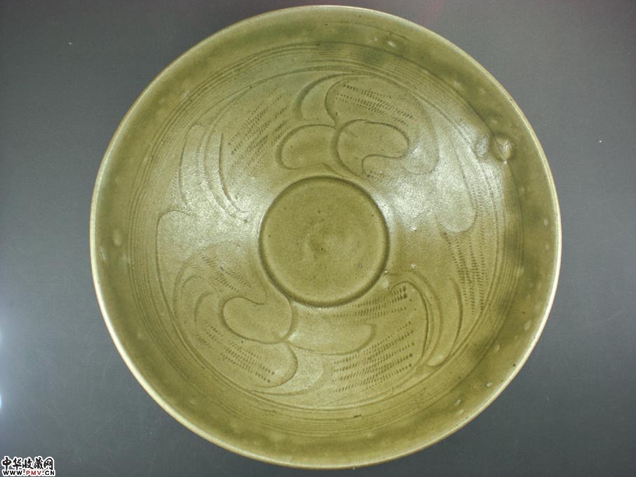 北宋同安窑内外刻划花珠光青瓷大碗