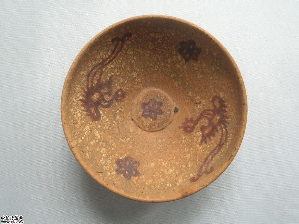 吉州窑双凤纹碗