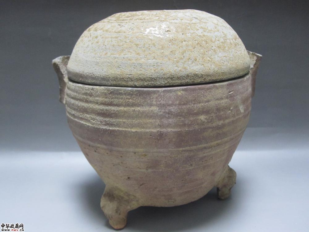 汉代原始青瓷双耳三足鼎《已售》