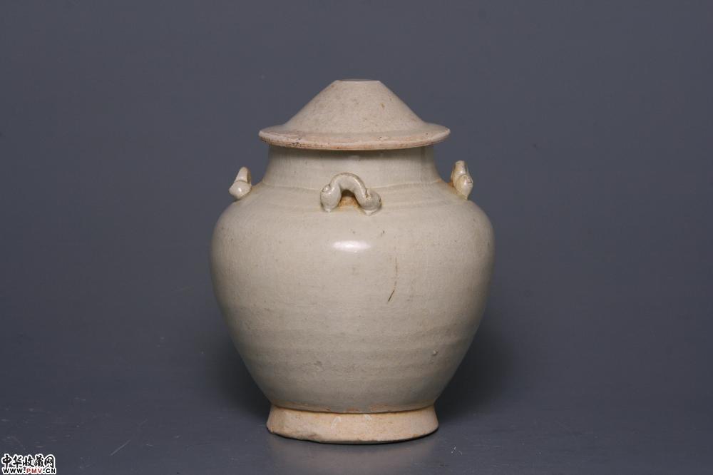 北宋景德镇窑青白釉四系盖罐