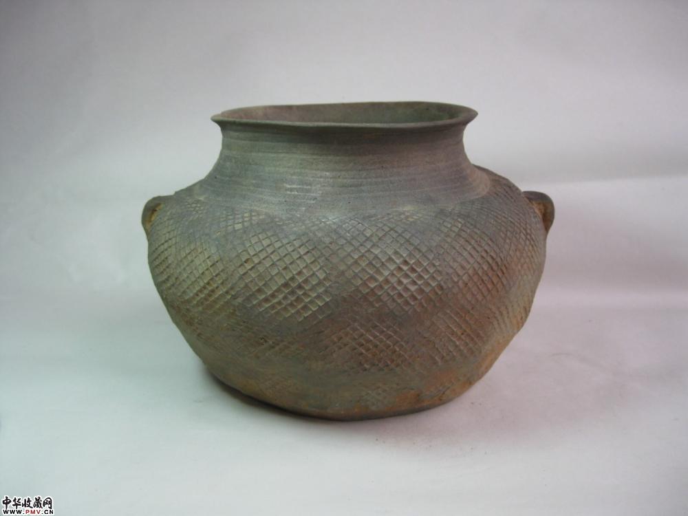 战国双系印纹硬陶罐