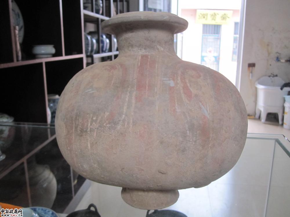 汉代彩绘茧型陶罐《3》《已售》