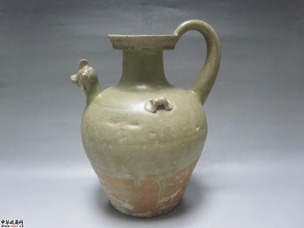 东晋越窑青釉鸡首壶《已售》