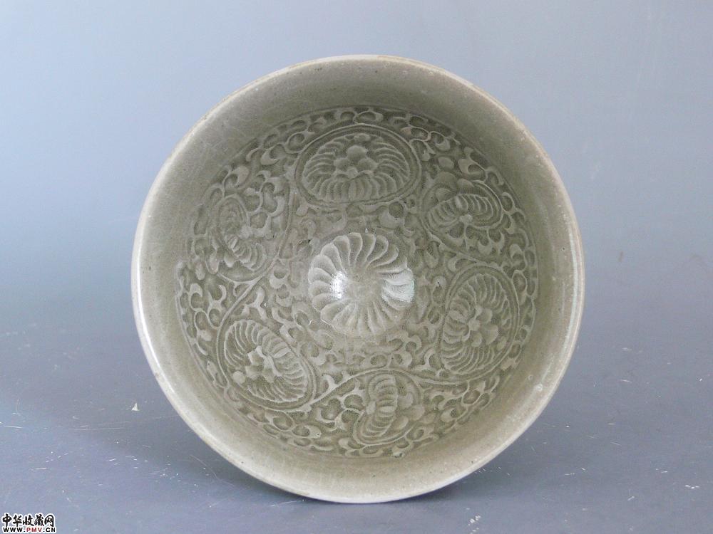 北宋耀州窑青釉印花碗