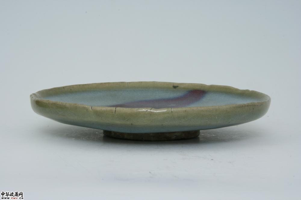 元钧窑青釉红斑洗