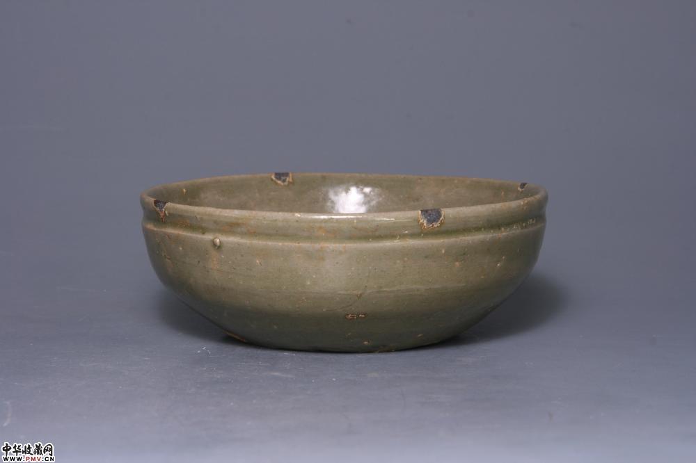 隋越窑青釉点彩钵