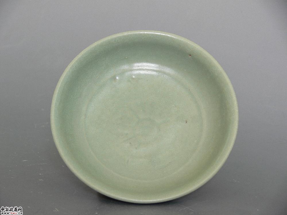 元末龙泉窑粉青釉印花洗