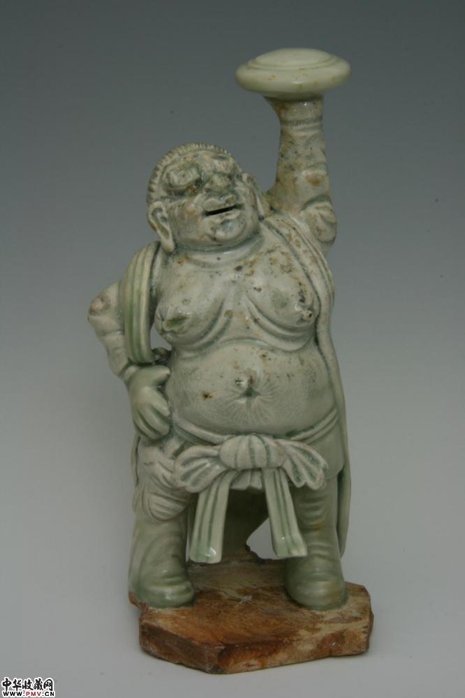 北宋早期湖田窑青白釉力士塑像