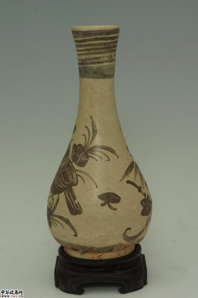 南宋吉州窑白底黑花花鸟纹瓶藏家展厅收藏资讯|艺术家|书画家|书画名人