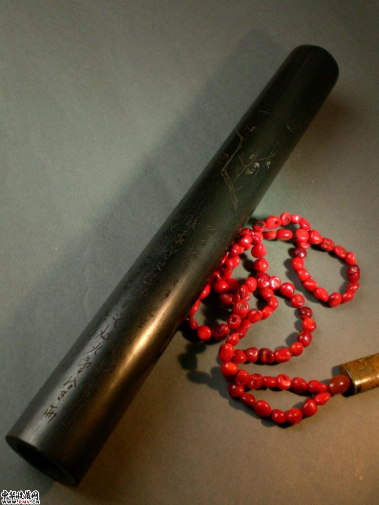 清道光小叶紫檀书筒