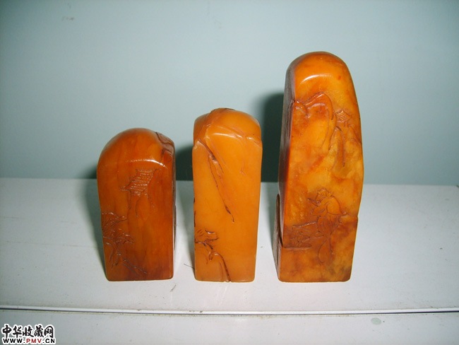 三枚寿山石印章