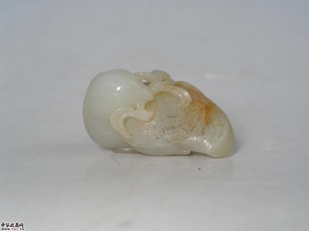 白玉雕岁岁平安摆件