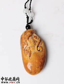 和田玉（籽料）龙凤纹挂件