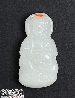 和田玉鸿运当头观音挂件