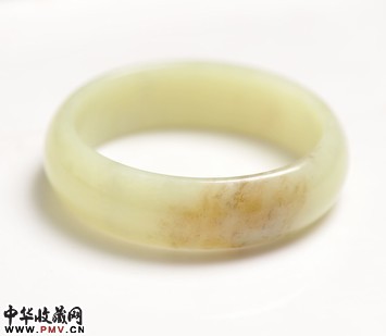 和田黄玉宽边手镯