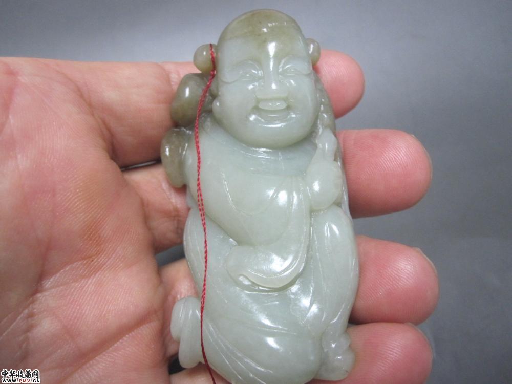 青白玉巧雕发财童子《已售》