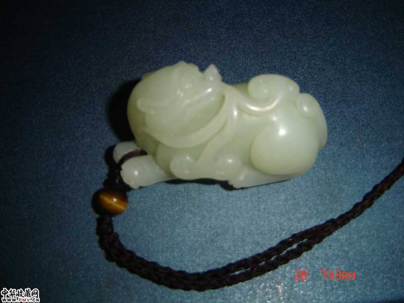 和田白玉回头兽