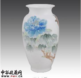 富贵太平（兰）礼品花瓶，醴陵彩瓷花瓶