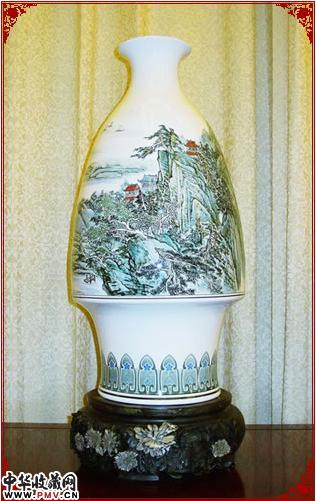 远埔归帆，潇湘八景花瓶，陈列于人民大会堂