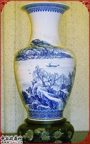 平沙落雁，潇湘八景花瓶，陈列于人民大会堂