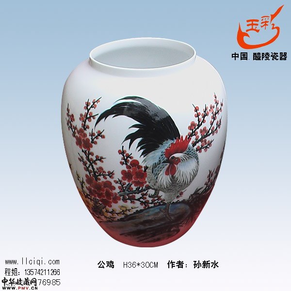 一叫千门万户开（鸡瓶），孙新水老师作品