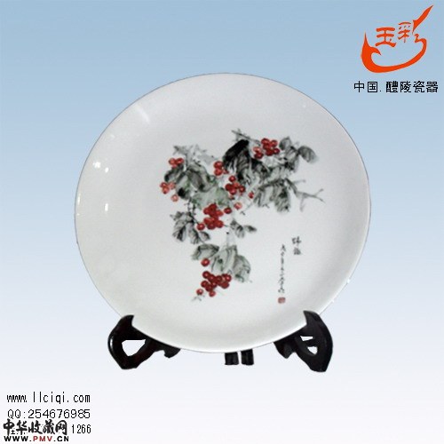 王正本作品：野趣，挂盘，醴陵釉下五彩