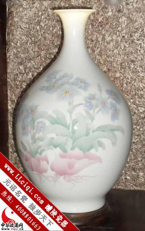 醴陵釉下五彩手绘花瓶：凌波仙子赏瓶,醴陵釉下五彩花瓶  赞