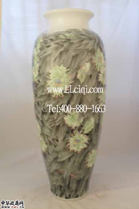 彭玲：花团锦簇，高70CM，中国陶瓷艺术大师作品  赞