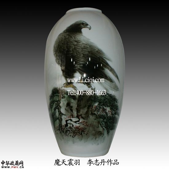 魔天震羽 李志丹作品，醴陵陶瓷作品，釉下五彩作品