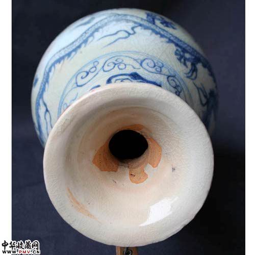 明空白期青花莲池蛟龙纹玉壶春瓶藏家展厅收藏资讯|艺术家|书画家|书画