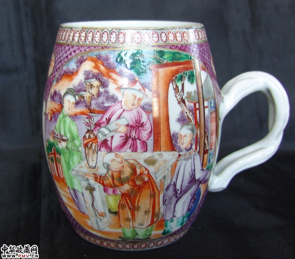 清中期粉彩人物杯（之一）（已经转手）