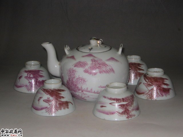 胭脂红茶具