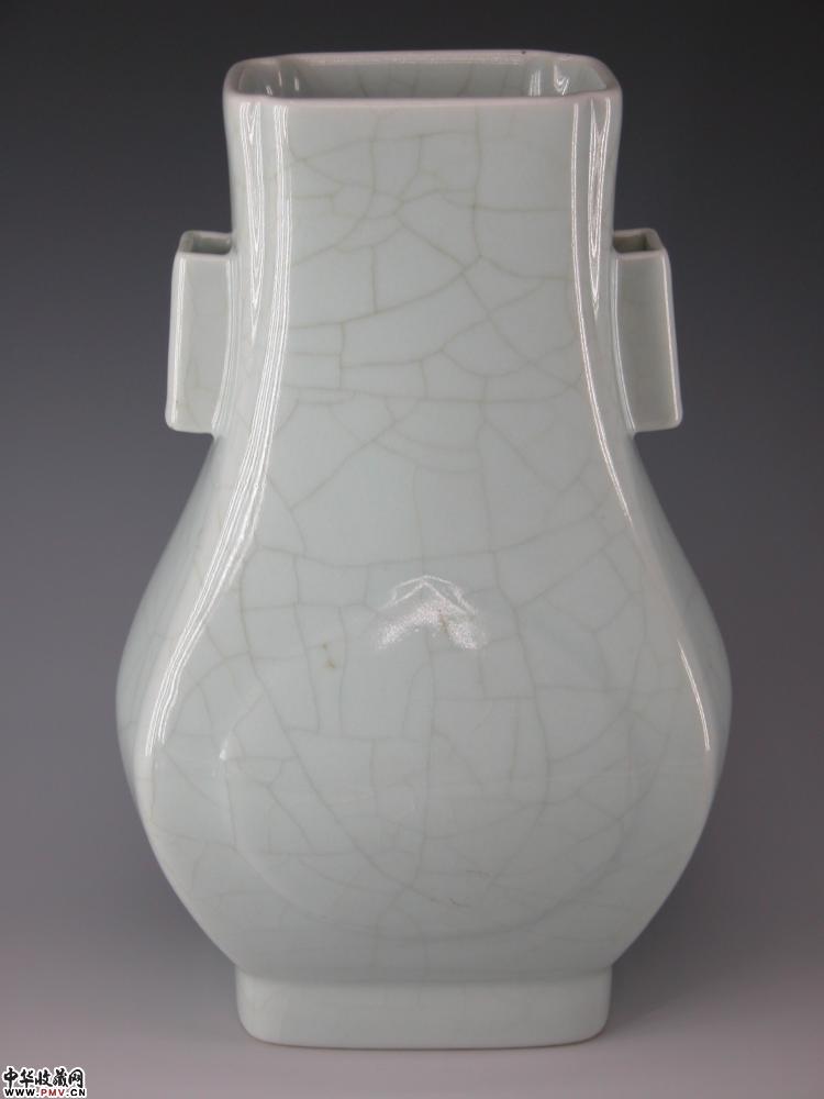 光绪仿官窑贯耳瓶(光绪官窑)