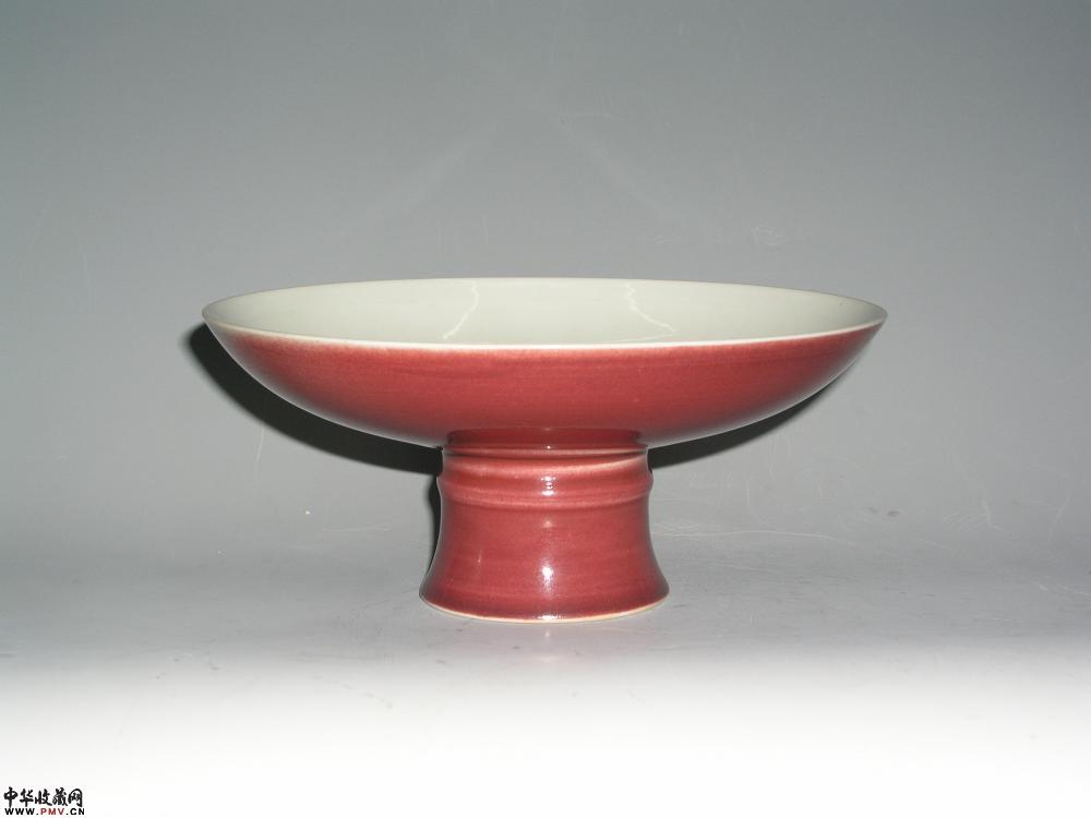 高脚年红碟(乾隆官窑)