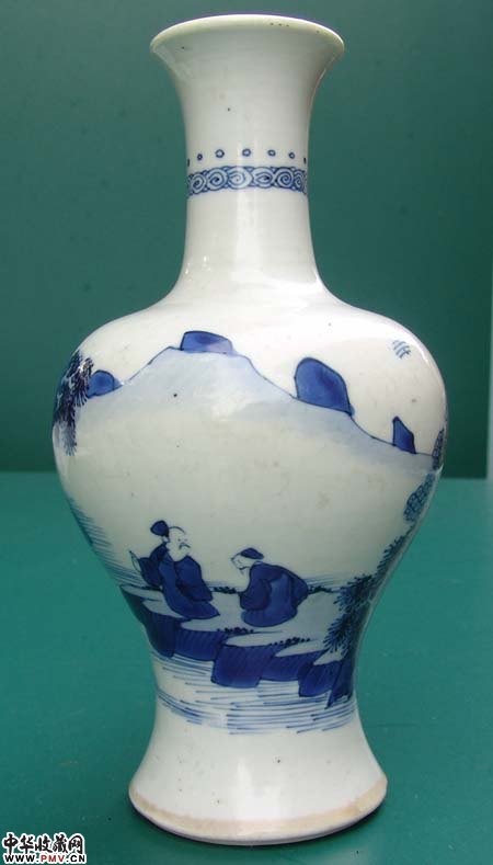 康熙青花山水人物纹花瓶藏家展厅收藏资讯|艺术家|书画家|书画名人|书法