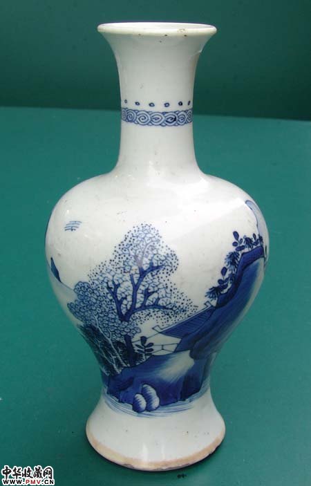 康熙青花山水人物纹花瓶藏家展厅收藏资讯|艺术家|书画家|书画名人|书法